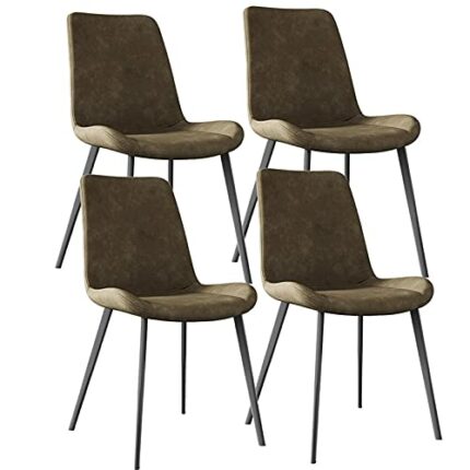 dining chair Kitchen Dining Room Furniture Chairs Kitchen Dining Chair Set Of 4，Living Room Chair Water Proof PU Leather Lounge Side Chair black
