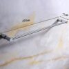Bathroom Towel Bar Single Pole Bathroom Kitchen Wall Mounted Towel Rack Copper Chrome Size (490 * 71Mm) Metal Brass (Silver) Tower Hanger