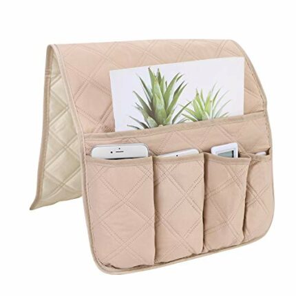Sofa Chair Couch Armrest Organizer Hanging,5 Pockets Non-Slip Armchair Storage Bag Sofa Couch Armrest Cover Double Sided Organizer for Tablet, Ph