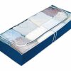 WENKO Underbed Cabinet air-Permeable, Polypropylene, Blue, 45 x 105 x 15 cm