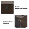 Decorative Treasure Jewelry Chest, Chest Box Case Treasure Jewelry Chest with Lock Treasure Chest, for Books Jewelry Home Treasure Box Kitchen Or