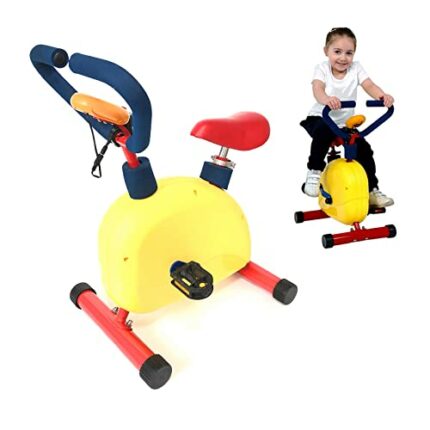 Child Exercise Bike, Fun And Fitness Exercise Equipment For Kids, With Digital Display For Children Indoor Outdoor Sports Bike Adjustable And Sea