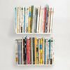 TEEbooks Bookshelf - Set of 2 shelves - Steel - White - 45 x15 x 25 cm - For large format books, comics, art books