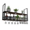 Bar Wine Rack, Wine Holder, Inverted Home Wine Storage Shelf, Hanging Wine Hanger Organizer Rack, Wine Storage Holder (Size : 80 * 30CM)