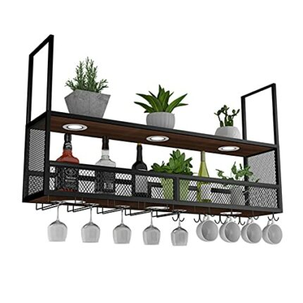 Bar Wine Rack, Wine Holder, Inverted Home Wine Storage Shelf, Hanging Wine Hanger Organizer Rack, Wine Storage Holder (Size : 80 * 30CM)