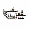 Wine racks metal Loft Retro Industrial Style Shelf Iron Art Solid Wood Water Pipe Wall-mounted Wine Rack Wine Rack Glassware Rack Goblet Holder