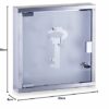Zeller 13890 Key Cabinet 30 x 6 x 30 cm Glass and Stainless Steel