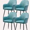 dining chair Kitchen Dining Room Furniture Chairs Set Of 4 Dining Chairs Kitchen Chairs Living Room Chairs Sturdy Metal Feet For Living Room Bedr