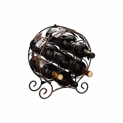 KXDCZ Iron Wine Rack- Free Standing Countertop Metal Wine Rack Tabletop Wine Storage Holders Stands