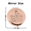 Cawnefil 75th Birthday Gifts for Women Rose Gold Compact Makeup Mirror Happy 75 Birthday Gift Ideas for Women 75th Birthday Gift for Aunt Mom Gra