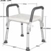 Bath Stools,Shower Stool Bath Chair Bathroom Seat - Lightweight Aluminum - Portable - Easy to Install - Older People with Disabilities Weight of