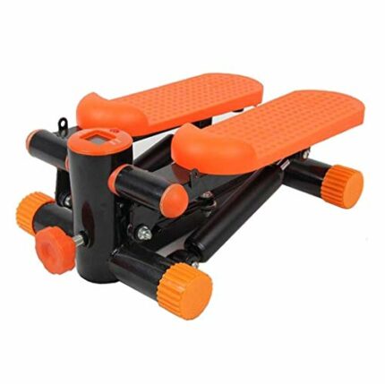 TWDYC Fitness Stair Stepper - Mini Stepper Fitness Cardio Exercise Trainer Twisting Action with Resistance Bands Orange 35 * 35 * 35cm