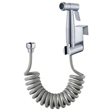 Hand Held Bidet Sprayer - Stainless Steel Sprayer Shattaf Toilet Bidet Shower Head for Bathroom Sink or Toilet - with 59in ABS Flexible Telescopi