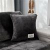 Sofa Seat Cushion Covers Velvet, Sofa Cushion Slipcovers Replacement, Couch Cushion Covers Thick Stretch for Individual Cushions (Gray,Large 1-se