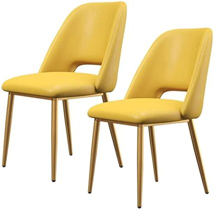 dining chair Office Reception Chairs Business Dining Chairs Set Kitchen Dining Chairs Set of 2, Counter Corner Kitchen Chairs with Gold Metal Leg