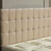 CROWNBEDSUK Omega diamante chenille headboard in 2ft6,3tf,4ft,4ft6,5ft,6ft (4FT SMALL DOUBLE, Grey)