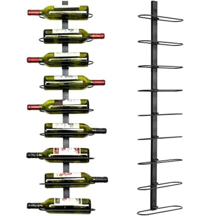FLstudio Wall Mount Wine Rack Organizer, Wine Holder Wall Mounted, Wine Storage Display, Adjustable and Detachable Wine Rack Holder