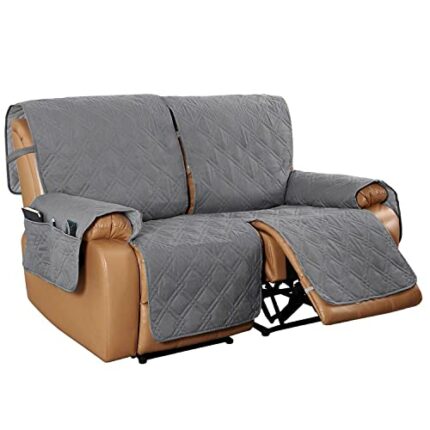 Non-Slip Recliner Chair Cover Sofa Slipcover, Reversible Recliner Sofa Cover with Elastic Adjustable Strap, Washable Reclining Sofa Slipcover Rec