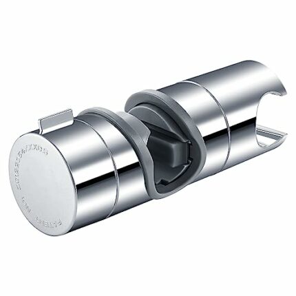 Joyoldelf 19-25MM Adjustable ABS Replacement Hand Shower Rail Head Slider Clamp Holder Bracket, Chrome Plated