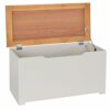Core Products Ottoman, White with Oak Veneered Tops, 38x80x41 cm, CL540