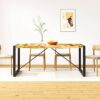 vidaXL Solid Rough Mango Wood Dining Table 180cm Unique Home Kitchen Furniture