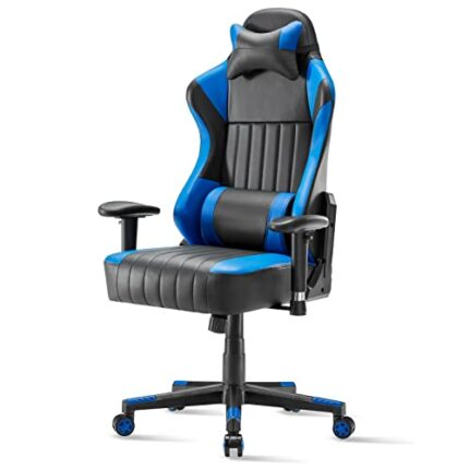 Farini Gaming Chair, Gaming Chair for Adults,High Back PC Computer Chair with Lumbar Support, Headrest (Black & Blue)