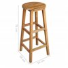 DINGZZ Kitchen Bar Tables and Chairs Set Dining Room High Top Counter Height Table Set for 2 Solid Acacia Wood