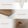 WAMPAT End Table, Wood Nightstand with 2 Drawers, Sofa Side Table with with Storage for Living Room, Mid Century Bedside Table for Bedroom, Antiq