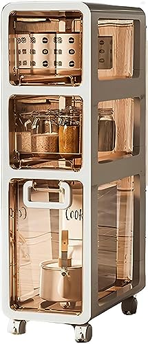 OPSREY Bathroom Storage Cabinet 2/3/4/5-Tiers Large Capacity Slim Toilet Paper Storage Cabinet Waterproof Toilet Paper Storage Narrow Organizer w