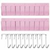 Berlune 2 Pcs RV Shoe Pockets RV Shoe Storage Organizer 44.1 Inches Hanging Shoe Pockets Hanging Bedside Storage Pockets with 10 Sturdy Hooks for