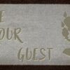 Be Our Guest Nylon Light Grey Brown Green Cream Novelty Disney Door Mat (Light Grey, 70x40cm)