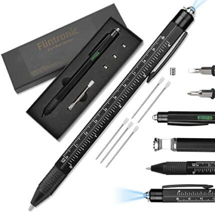 flintronic Gifts for Men, 8 in 1 Multi Tool Pen, Christmas Stocking Fillers, Practical DIY Gadgets Tools for Men, Multi Tool Pen Gifts for Him, G