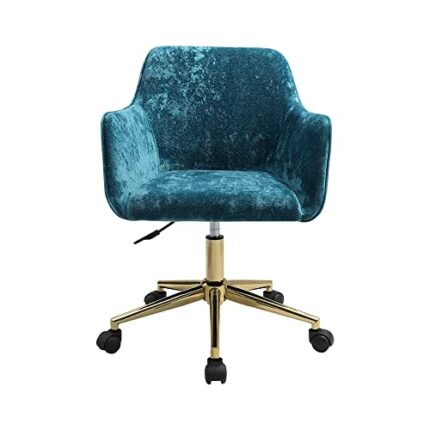 Warmiehomy Velvet Office Chair -Armchair Swivel Chair Office Desk Computer Chair Height Adjustable Chair For Office Home Living Room Bedroom (Min