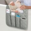 WWW Sofa Armrest Organizer Remote Control Holder,Non-Slip Armchair Caddy for Couch Recliner,Armrest Organizer with 5 Pockets for Magazine,Remote