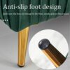 Velvet Storage Bench Rectangular Sofa Stool, Modern Tufted Button Storage Ottoman Benches, Upholstered Bench Seat with Gold Metal Legs, for Bedro
