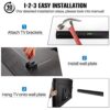 No Stud TV Mount for All Brand 32-75Inch TVs, Universal Studless TV Drywall Mount Bracket for Flat Screen TVs Monitors, Low Profile, Loading Capa