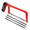 AIRAJ 150mm Hacksaw,Professional Small Hack Saw with 3 Exchangeable Cutting Saw Blades,Carbon Steel Saw Blade,Non-Slip Rubber Coating Handle,Mini