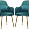 dining chair Kitchen Dining Room Furniture Chairs Kitchen Dining Chair Set Of 2 Modern Kitchen Living Room Reception Leisure Armchair with Metal