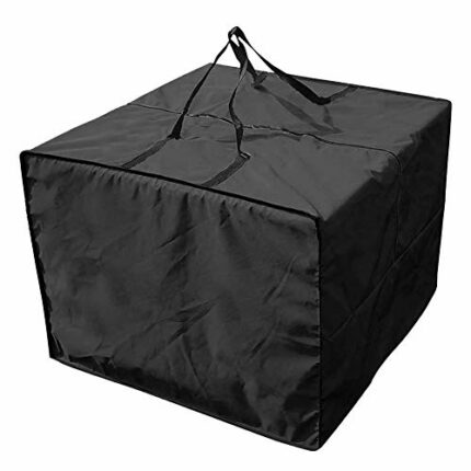 Yontree Large Garden Cushion Storage Bag,Protective Waterproof Covers Carrying Bag for Outdoor Furniture,81 x 81 x 61 cm(Black)