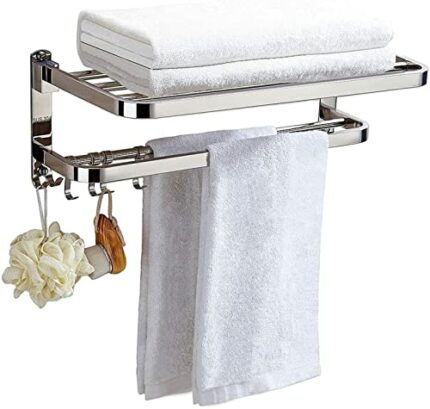 XMING Bathroom Wall-mounted Towel Rack Is Used To Store Non-perforated Toilet Toilet Shelf, Bathroom Towel Rack