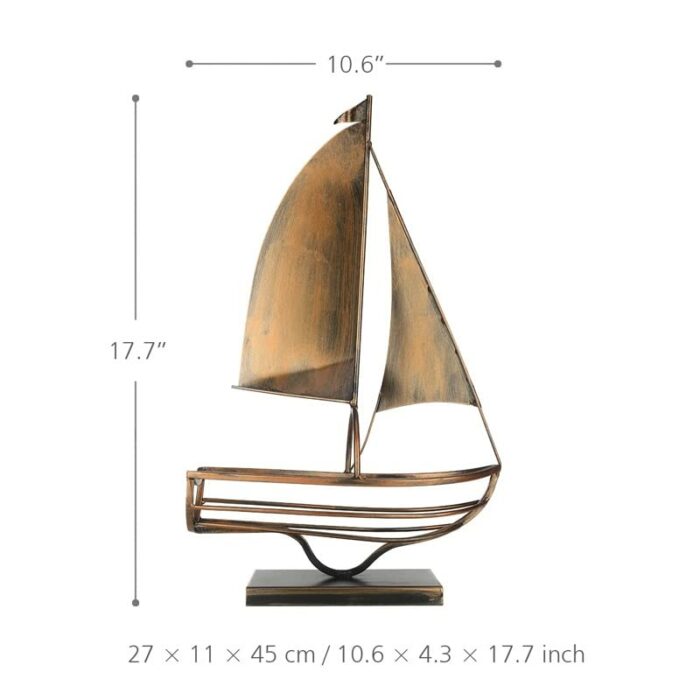 N/A Sailing Wine Bottle Holder Iron Art European Creative Wine Rack Bottle Storage Holder Home Decoration