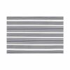 Blue Striped Outdoor Rug, 3'x5' Cotton Hand-Woven Reversible Area Rug Fall Front Porch Rug Washable Front Door Mat Welcome Layered Halloween Door