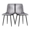 WANGFENG 2PCS Dining Chair, Fleece kitchen chair Upholstered Accent Chairs with Sturdy Metal Legs for Home Office Furniture