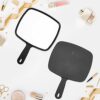 Brippo Hand Mirror, Large Handheld Mirror with Handle for Barber Haircut Salon, Shaving or Makeup, Hand Held Mirror for Vanity/Bathroom/Traval, R