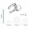 Toilet Seat Hinges Replacement, Chrome Finished Toilet Seat Hinge Fixings, Toilet Seat Hardware for Most Toilet Seats(2 Pcs)