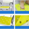 Bath Stools,Shower Stool Bathroom Chair with Armrests Bathroom with Armrests Aluminum Lightweight Adjustable Non-Slip Pregnant Pillow White Stock