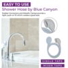 Blue Canyon Solo II Bath Mixer Shower Spray| Bathroom Accessory| Premium Shower Attachment for Bath taps| Push-on-Fitting| Suitable for Round & O