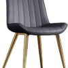 dining chair Kitchen Dining Room Furniture Chairs Modern Kitchen Dining Chairs with Strong Gold Metal Legs PU Leather Makeup Dresser Dining Side
