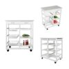 BHVXW 4 Tier Storage Trolley Cart Kitchen Organizer Bathroom Movable Storage Shelf Wheels Household Stand Holder Furniture