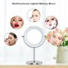 Benbilry LED Lighted Makeup Mirror - 7 Inch 1x/10x Magnifying Mirror Touch Control, Double Sided Magnified Vanity Mirror With Stand, Battery Oper